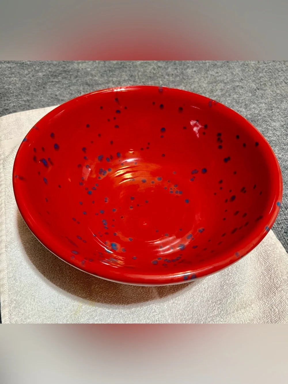 Vintage Italian Ceramica Ternana 12” Splatterware Bowl
